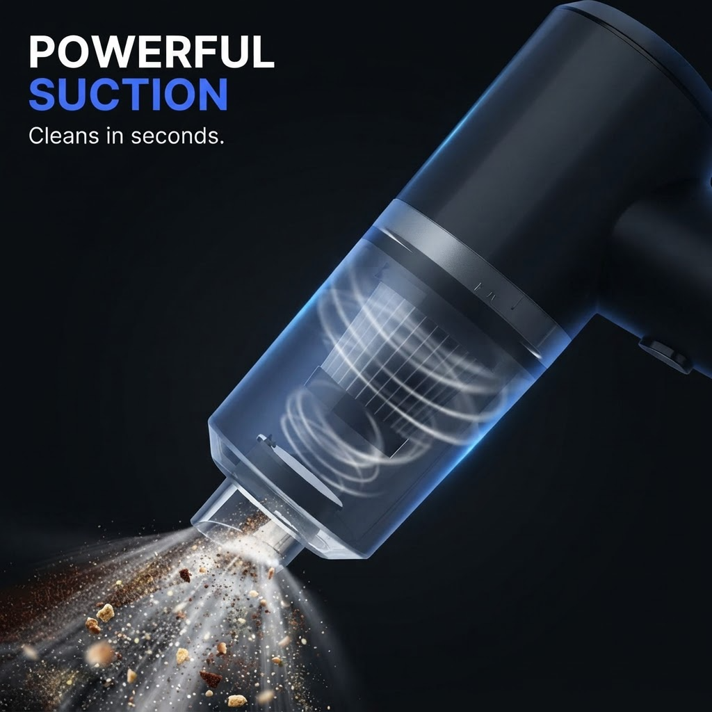 DustAway — Cordless Car Vacuum Cleaner