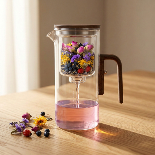 SteepCore — One-Click Magnetic Glass Teapot