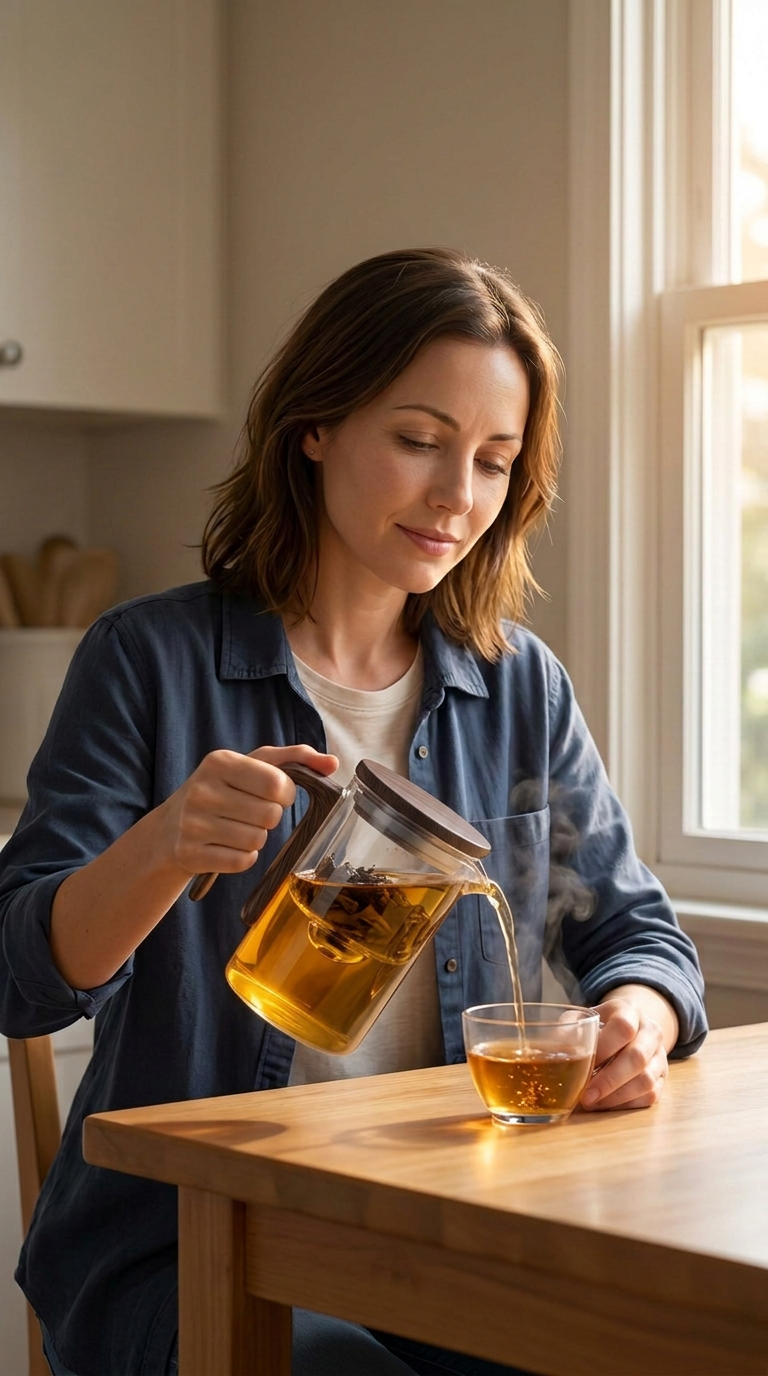 SteepCore — One-Click Magnetic Glass Teapot